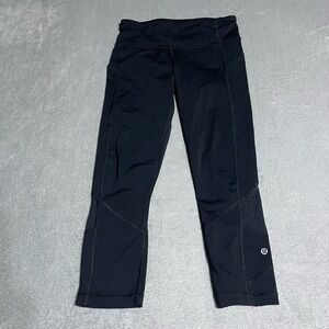 Lululemon Leggings Womens‎ 6 Black Cropped Capri Running Activewear